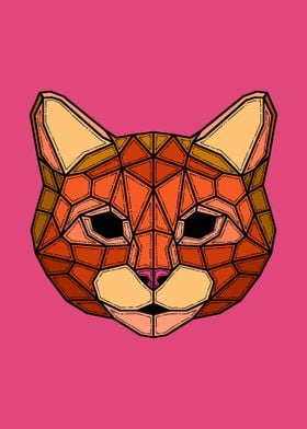 Retro Geometric Cat