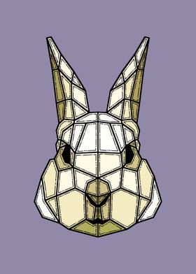 Retro Geometric Bunny