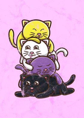 Cat Stack Nonbinary Pride