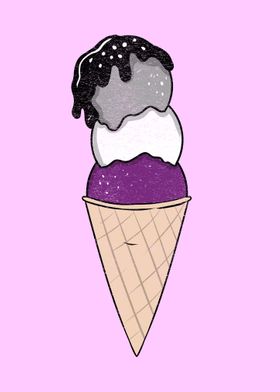 Ice Cream Asexual Pride