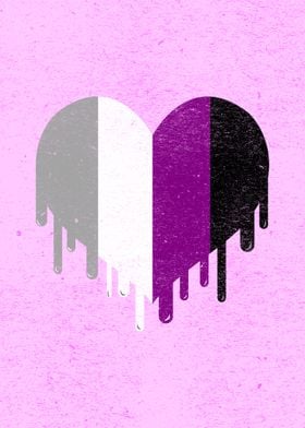 Dripping Asexual Heart