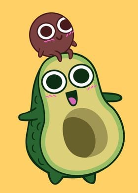 Happy avocado mother