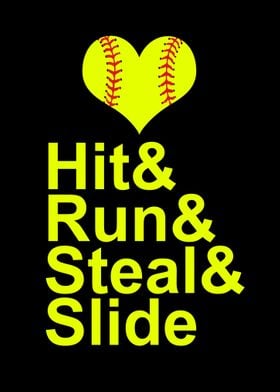 Softball Hit  Run  Steal