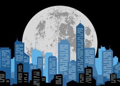 Moon Light Cityscape