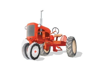 Classic tractor watercolor