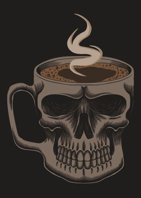 Mug skull coffee