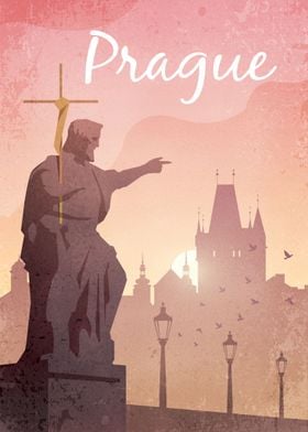 Prague Vintage Poster