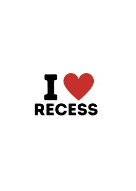 I Love Recess Simple Heart