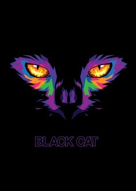 Colorful Dark Cat