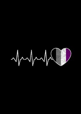 Heartbeat Asexual Pride