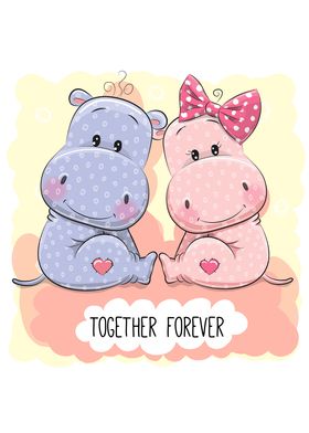 Together Forever Hippos