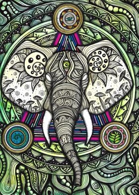 ELEPHANT MANDALA INSPIRED