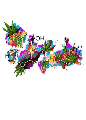 Trippy Weed THC Molecule