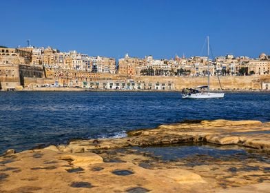 Valletta Skyline In Malta