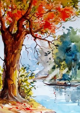 Watercolor nature