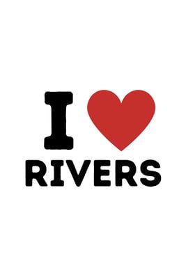 I Love Rivers Simple Heart