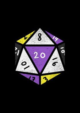 Nonbinary D20 Dice