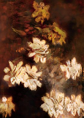 White Flower Art Painting