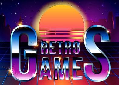 Retro Games Neon Gaming