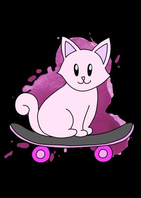 Pink Skater Cat