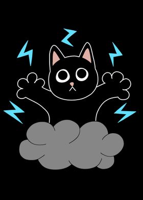 Blue Lightning Black Cat