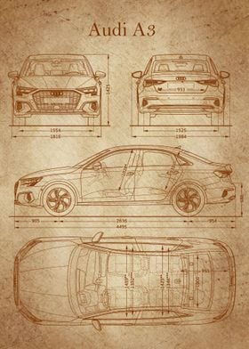 Audi A3 2020 Blueprint old