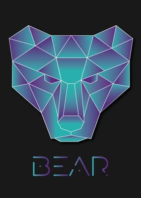 Bear Geometric Black Art