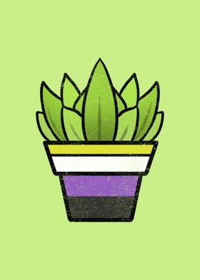 Succulent Nonbinary Pride