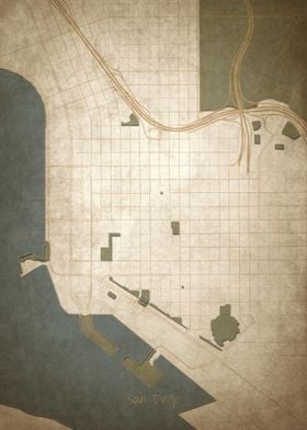 San Diego Downtown Map