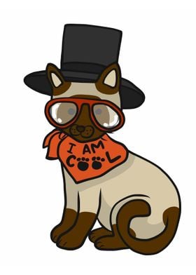 Cool cat fashion cartoon