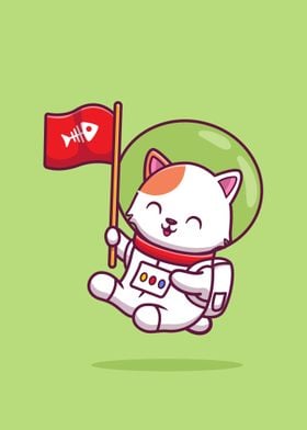 Kawaii Astronaut Cat