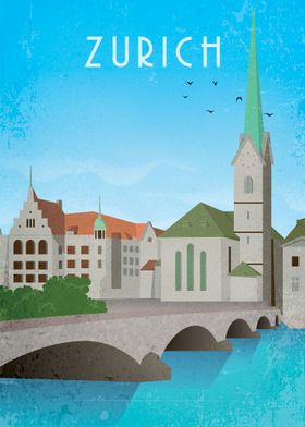 Zurich Vintage Poster