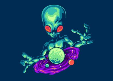 Alien illustration 