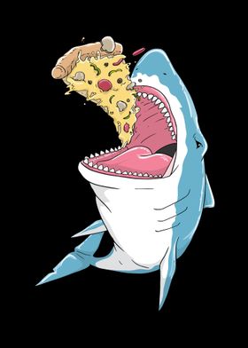 Pizza Shark Anime Kawaii