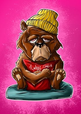 Tired Bear illustration