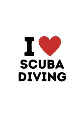 I Love Scuba Diving Simple