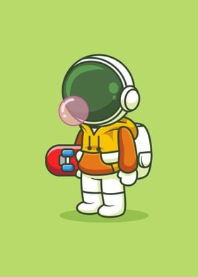 Kawaii Skater Astronaut