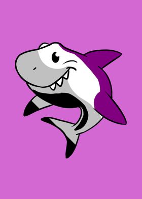 Shark Asexual Pride Flag