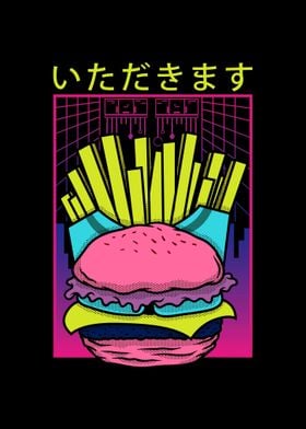 Vaporwave Hamburger Fries