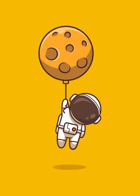 Kawaii Flying Astronaut