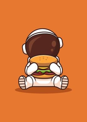 Kawaii Burger Astronaut