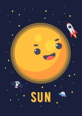 Sun cute poster