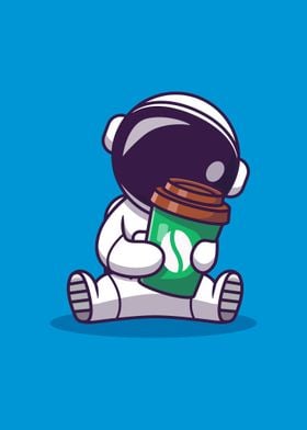 Kawaii Astronaut Coffee