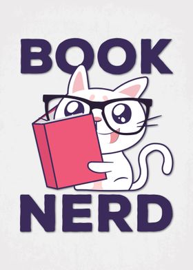 Book Nerd Reading Cat 