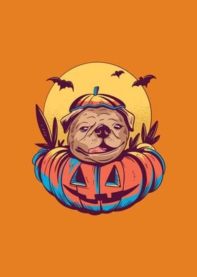 Halloween Pumpkin Dog