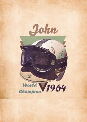 John Surtees helmet retro