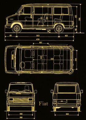 Fiat Ducato 1982 Blueprint