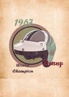 Denny Hulme helmet retro