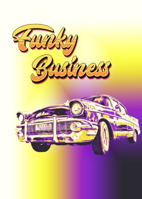 Funky Car Poster