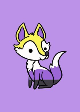 Fox Nonbinary Pride Flag